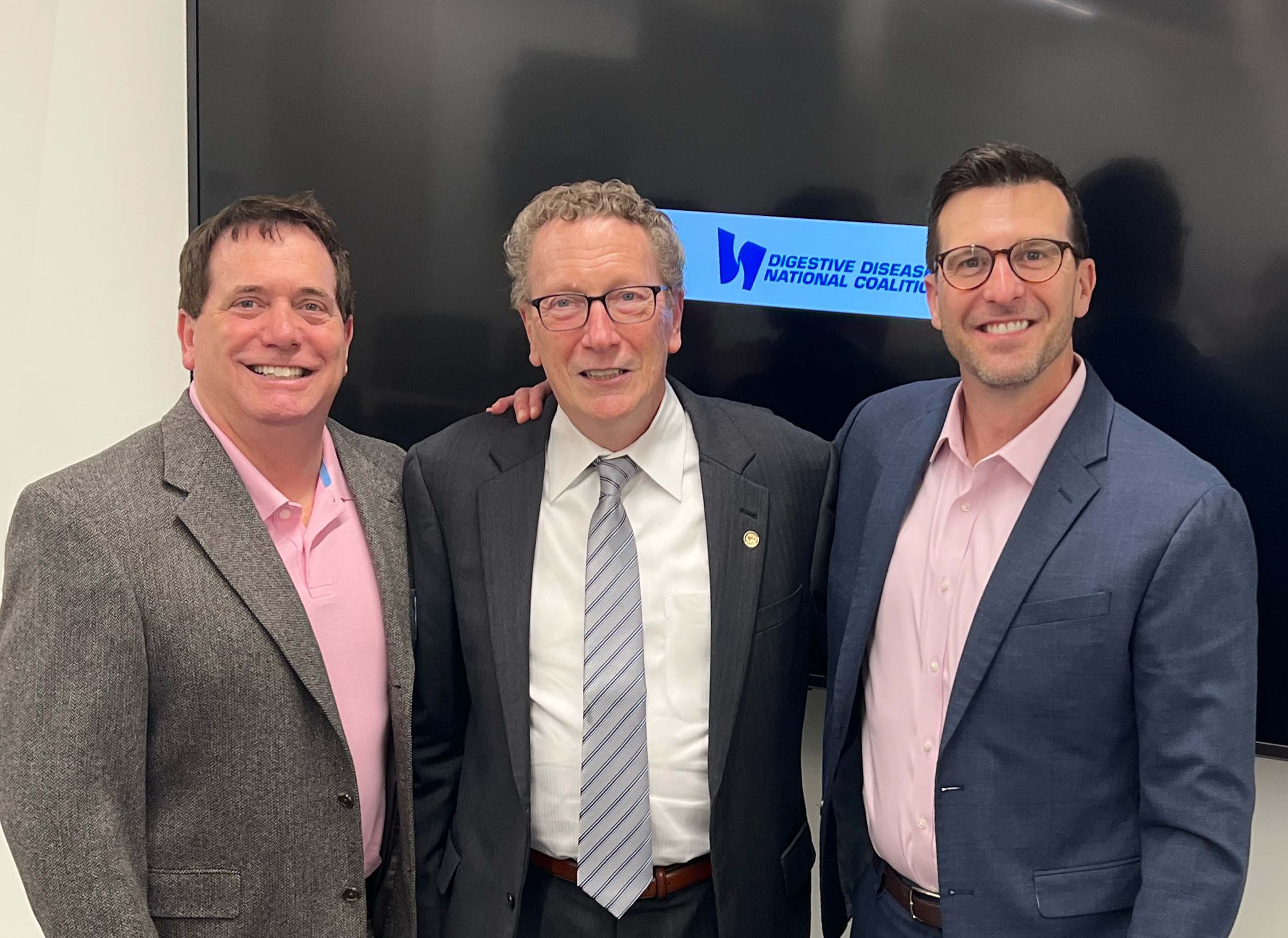 ASBM Chairman Ralph McKibbin MD; DDNC President Carrol Koscheski; and Brad Conway, VP of Legislative Affairs and Advocacy for the American College of Gastroenterology were among the physicians who met with lawmakers on PBM reform and other issues.